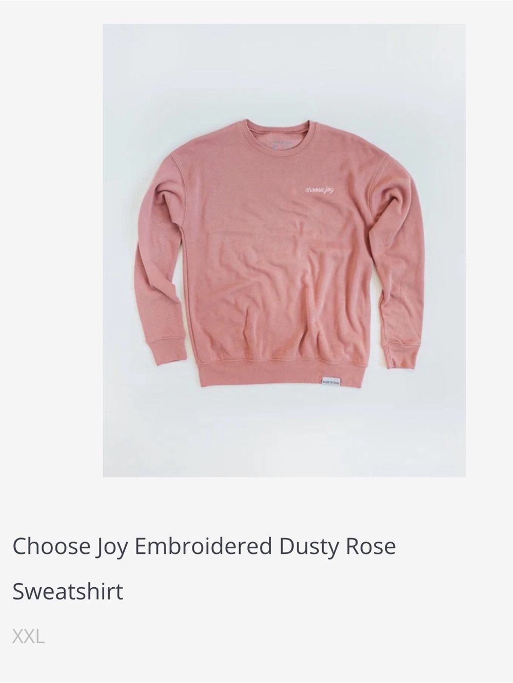 Choose Joy Embroidered sweatshirt